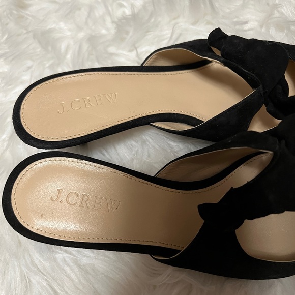 J Crew Sophia Mule Bow - 6.5 Black Suede - Picture 3 of 5